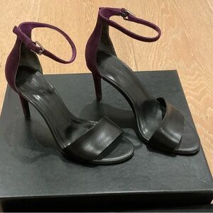 Alexander Wang Black and Purple Stiletto Heels